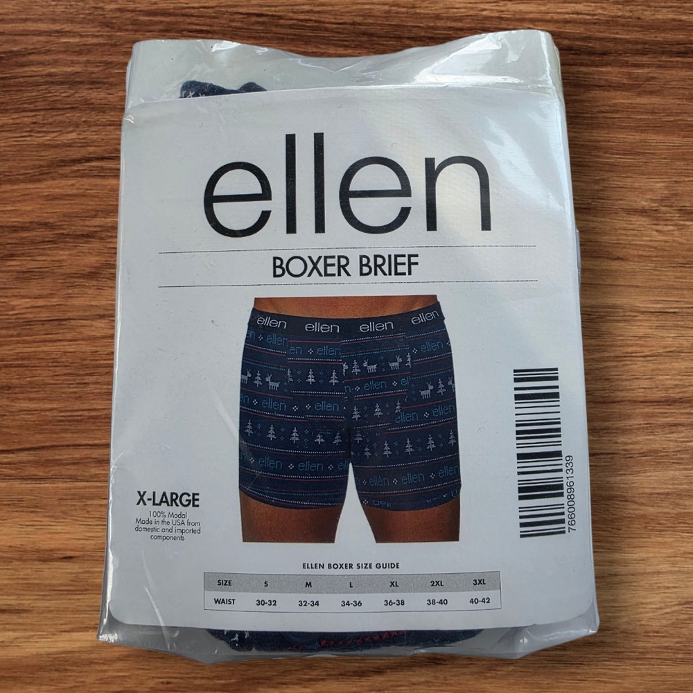 Elle Boxer Briefs - Festive Light Pattern NWT, Open Package, New.